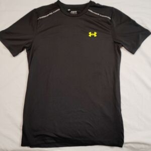Under Armour Men's Charcoal Tee with Neon Logo